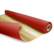 Créastyl Kraft Duo Métal - Papel de regalo - 69 cm x 50 m - 60 g/m² - rojo, oro - laid paper - 4 bobina(s)