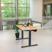3760350281166-Bureau électrique UGO - L120x70cm - pieds noirs - plateau imitation chêne Stone-P_405113023_2-1