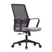 OfficePro Zigy - Silla - parte trasera alta - reposabrazos - inclinación - giratorio - gris, negro