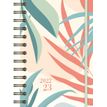 Bouchut Floral - Agenda escolar - 2022-2023 - página de día - encuadernado de alambre - 125 x 175 mm - 320 páginas - rosa