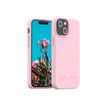 Just Green - Carcasa trasera para teléfono móvil - 100 % de material biodegradable - rosa - para Apple iPhone 13 mini
