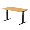 3760350281135-Bureau électrique UGO - L120x70cm - pieds noirs - plateau chêne massif-P_405119042_1-0