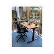 3760350281135-Bureau électrique UGO - L120x70cm - pieds noirs - plateau chêne massif-P_405119042_2-1