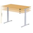 3760350281388-Bureau électrique UGO - L140x80cm - pieds gris - plateau blanc laqué-P_405119044_6-5
