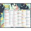 Bouchut - Bank calendar - montaje en pared - 2023 - exotic - 6 meses para ver - mini - 265 x 210 mm - fecha