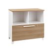 Gautier office Sunday - Low storage unit - madera aglomerada - blanco, roble