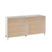 Gautier office Sunday - Credenza - 2 baldas - 2 Puertas - madera aglomerada - blanco, roble
