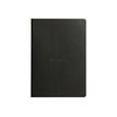 RHODIA Rhodiarama - Cuaderno - costura de separación - A5 - 32 hojas / 64 páginas - papel marfil - tapa negra - cuero sintético