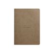 RHODIA Rhodiarama - Cuaderno - costura de separación - A5 - 32 hojas / 64 páginas - papel marfil - taupe cover - cuero sintético