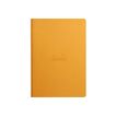 RHODIA Rhodiarama - Cuaderno - costura de separación - A5 - 32 hojas / 64 páginas - papel marfil - cubierta naranja - cuero sintético