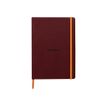 RHODIA Rhodiarama - Cuaderno - A5 - 80 hojas / 160 páginas - papel marfil - punteado - cubierta burdeos - cuero sintético
