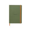 RHODIA Rhodiarama - Cuaderno - A5 - 80 hojas / 160 páginas - papel marfil - reglado - sage cover - cuero sintético