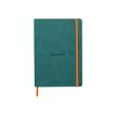 RHODIA Rhodiarama - Cuaderno - A5 - 80 hojas / 160 páginas - papel marfil - punteado - peacock cover - cuero sintético