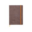 RHODIA Rhodiarama - Cuaderno - A5 - 80 hojas / 160 páginas - papel marfil - punteado - chocolate cover - cuero sintético