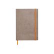RHODIA Rhodiarama - Cuaderno - A5 - 80 hojas / 160 páginas - papel marfil - punteado - taupe cover - cuero sintético