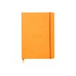 RHODIA Rhodiarama - Cuaderno - A5 - 80 hojas / 160 páginas - papel marfil - punteado - cubierta naranja - cuero sintético