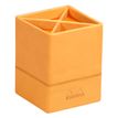 RHODIA Rhodiarama Home Office - Soporte de lapicero - 8 x 8 x11 cm - piel sintética - naranja, orange saddle stitching