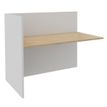 Burocean Ola - Componente de escritorio de recepción - cuadrado - roble claro - blanco perla base