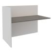 Burocean Ola - Componente de escritorio de recepción - cuadrado - roble gris - blanco perla base