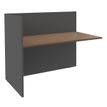Burocean Ola - Componente de escritorio de recepción - rectangular - nogal - carbón base