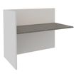 Burocean Ola - Componente de escritorio de recepción - rectangular - roble gris - blanco perla base