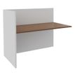 Burocean Ola - Componente de escritorio de recepción - rectangular - nogal - blanco perla base