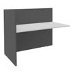 Burocean Ola - Componente de escritorio de recepción - rectangular - blanco perla - carbón base