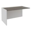 Burocean Ola - Componente de escritorio de recepción - cuadrado - roble gris - blanco perla base