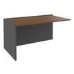 Burocean Ola - Componente de escritorio de recepción - rectangular - nogal - carbón base