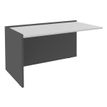 Burocean Ola - Componente de escritorio de recepción - rectangular - blanco perla - carbón base