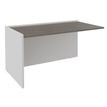 Burocean Ola - Componente de escritorio de recepción - rectangular - roble gris - blanco perla base
