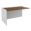 Burocean Ola - Componente de escritorio de recepción - rectangular - nogal - blanco perla base