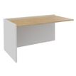 Burocean Ola - Componente de escritorio de recepción - rectangular - roble claro - blanco perla base