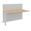 Burocean Ola - Componente de escritorio de recepción - rectangular - roble claro - blanco perla base