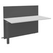 Burocean Ola - Componente de escritorio de recepción - rectangular - blanco perla - carbón base