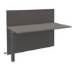 Burocean Ola - Componente de escritorio de recepción - rectangular - roble gris - carbón base