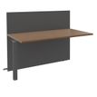 Burocean Ola - Componente de escritorio de recepción - rectangular - nogal - carbón base