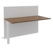Burocean Ola - Componente de escritorio de recepción - rectangular - nogal - blanco perla base