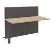 Burocean Ola - Componente de escritorio de recepción - rectangular - roble claro - carbón base