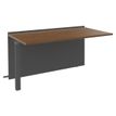 Burocean Ola - Componente de escritorio de recepción - rectangular - nogal - carbón base