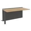 Burocean Ola - Componente de escritorio de recepción - rectangular - roble claro - carbón base