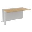 Burocean Ola - Componente de escritorio de recepción - rectangular - roble claro - blanco perla base