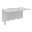 Burocean Ola - Componente de escritorio de recepción - rectangular - blanco perla - blanco perla base