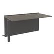 Burocean Ola - Componente de escritorio de recepción - rectangular - roble gris - carbón base