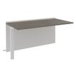 Burocean Ola - Componente de escritorio de recepción - rectangular - roble gris - blanco perla base