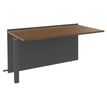 Burocean Ola - Componente de escritorio de recepción - rectangular - nogal - carbón base