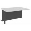 Burocean Ola - Componente de escritorio de recepción - rectangular - blanco perla - carbón base