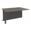 Burocean Ola - Componente de escritorio de recepción - rectangular - roble gris - blanco perla base