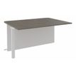 Burocean Ola - Componente de escritorio de recepción - rectangular - roble gris - blanco perla base