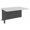 Burocean Ola - Componente de escritorio de recepción - rectangular - blanco perla - carbón base